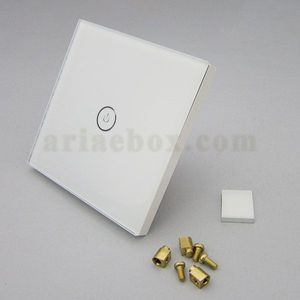کلید هوشمند UK تک پل سفید S901-A1P1 با ابعاد 35×86×86 میلی متر