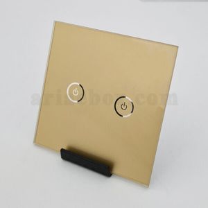 شیشه دو پل طلایی کلید هوشمند GL2-GP2 با ابعاد 2×86×86 میلی متر