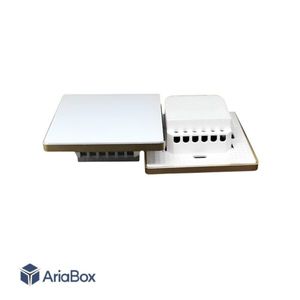 باکس کلید هوشمند سفید بدون آیکون با فریم آلومینیومی S904-A1 Alu با ابعاد 35×86×86 میلی متر