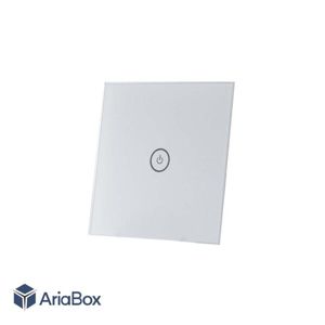 شیشه تک پل نقره ای کلید هوشمند GL2-SP1 با ابعاد 2×86×86 میلی متر