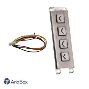 کیپد استیل 4×1 جهتدار سمت چپ مدل ST 1×4-FL با ابعاد 33×120 میلی متر