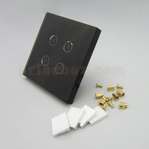 کلید هوشمند EU چهار پل مشکی S904-A2P4 با ابعاد 35×86×86 میلی متر