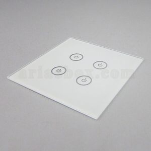 شیشه چهار پل سفید کلید هوشمند GL2-A1P4 با ابعاد 2×86×86 میلی متر