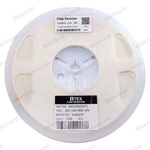 مقاومت اس ام دی ITEX SMD Resistor 0805 , 20Ohm 5% 1/8W 0805W8J0200IT5