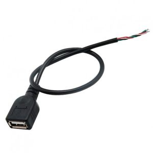 کابل پاور و دیتا 30 سانتی متری دارای سوکت مادگی USB