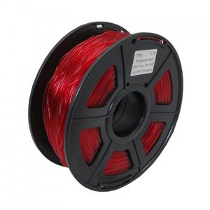 فیلامنت TPU انعطاف پذیر قرمز شفاف قطر 1.75mm و 1کیلوگرمی