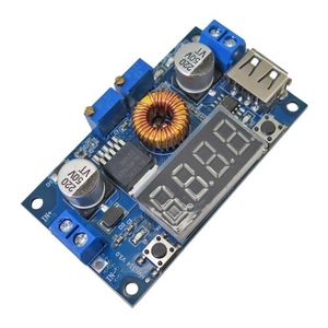 ماژول رگولاتور DC به DC کاهنده 5 آمپر دارای نمایشگر و قابلیت تنظیم ولتاژ و جریان خروجی