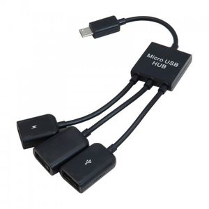کابل هاب میکرو OTG USB سه پورت