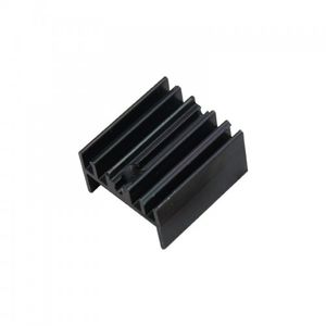 هیت سینک آلومینیومی مشکی سایز 16x13x15میلیمتر TO220 بسته دو عددی