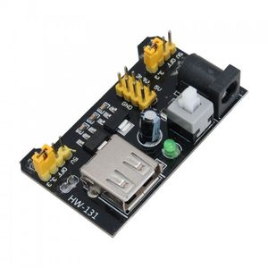 ماژول منبع تغذیه بردبوردی AMS1117 دارای ورودی جک آداپتوری / USB