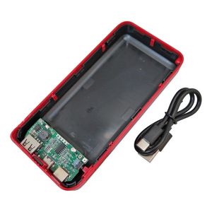 کیت پاور بانک دارای دو خروجی 2A USB دارای ورودی لایتنینگ/ میکرو USB/تایپ C