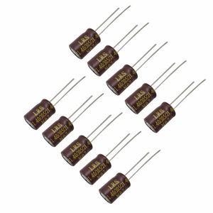 بسته 10 تایی خازن الکترولیتی 220 میکرو فاراد 35 ولت 220µF 35V Capacitor