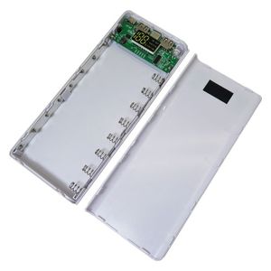 کیت پاور بانک 8 باتری دارای دو خروجی USB و نمایشگر دیجیتال