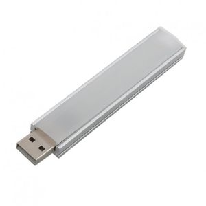 چراغ مطالعه USB سفید دارای کاور آلومینیومی ( 10LED )