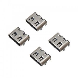 کانکتور USB مادگی Type C شش پین SMD بسته 4 عددی