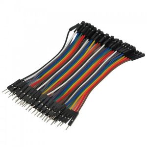 سیم bread board نری به مادگی 10 سانتی متری Dupont Wire بسته 40 عددی