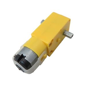 موتور DC گیربکس دار 1:120 دارای شافت تمام فلزی تخت