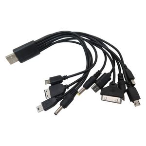 کابل شارژر USB چند منظوره یک به ده ( تبدیل اختاپوسی )