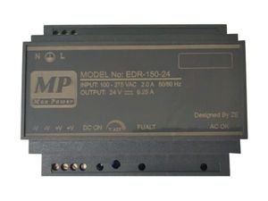 منبع تغذیه 24 ولت 6.25 آمپر مدل EDR-150-24 ریلی تابلویی- سری اقتصادی