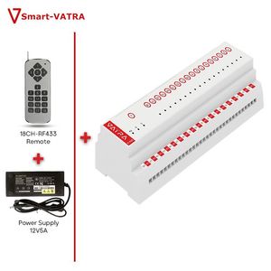 پکیج هوشمند سازی آبیاری و محوطه باغ (شامل : رله 18 کانال، ریموت 18 کانال RF433، پاور 12V-5A)