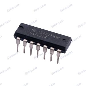 رگولاتور تنظیم شونده TI 14PIN,DIP,High Precision Voltage Regulator Output voltage adjustable from 2-37V UA723CN