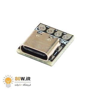 برد برک اوت USB2 Type-C دارای سوکت مادگی برد مشکی