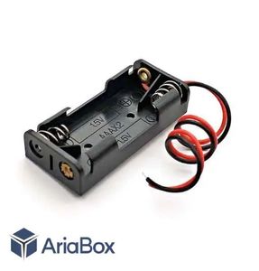 جا باتری نیم قلم بدون پوش دار 2 تایی مدل 2AAA
