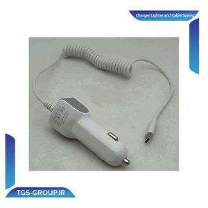 شارژر فندکی با کابل فنری