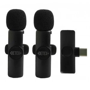 میکروفون یقه ای دو عددی +DETEX بی سیم مدل DMW34-MIC