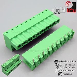 ترمینال فونیکس 10 پین رایت انگل بافاصله پایه 5.08