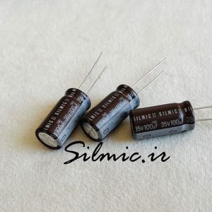 خازن سیلمیک 100 میکرو فاراد 35 ولت ELNA های گرید صوتی RFS SILMIC II