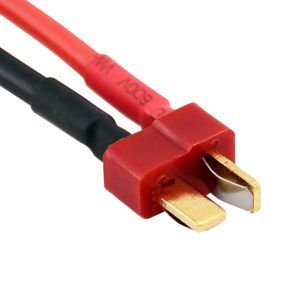 کانکتور تی - T Connector به همراه سیم طول 18 سانتی متر و قطر 16AWG
