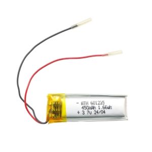 باتری لیتیوم پلیمر 3.7v ظرفیت 450mAh کد 601235