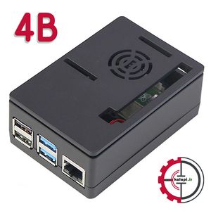کیس رزبری پای 4 با قابلیت نصب فن و نمایشگر 3.5 اینچی - کد 414