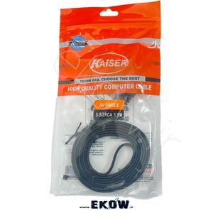 کابل تبدیل 3.5 به 2rca طول 1.5 متر مارک kaiser