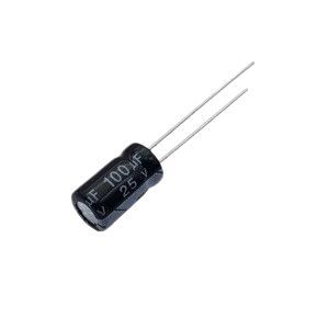 CAP 100UF 25V BLACK خازن الکترولیت دیپ