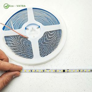 ریسه نواری نچرال 12 ولت تراکم 120 ال ای دی 5 میل - پکیج 10 متری (2 حلقه 5 متری) تمام مس