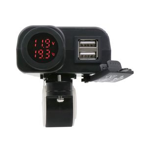 شارژر USB موتورسیکلت دیجیتال با نمایشگر ولتاژ و دما