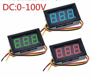 ولتمتر 0-100v قابدار سه سیم 0.56INCH رنگ سبز