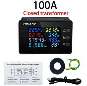 مولتی فانکشن ولتمتر و پاورمتر AC مدل KWS-AC301-100A
