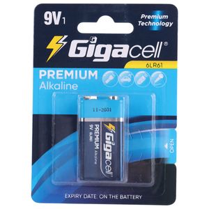 باتری کتابی 9 ولت گیگاسل Premium Alkaline 6LR61