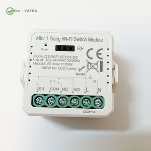 سوئیچ هوشمند 1 کاناله پشت کلیدی WiFi تویا Tuya - قابلیت اتصال به کلید مکانیکی
