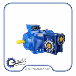 موتور گیربکس چینی1.5 کیلووات (2 اسب) سه فاز 35 دور شفت بغل قطر شفت خروجی 35 میل پوسته آلومینیوم