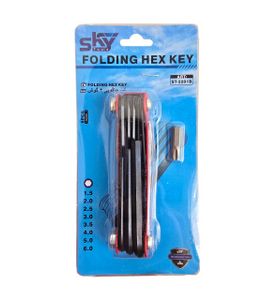 آچار آلن شش گوش H چاقویی تاشو 8 عددی اسکای SKY مدل ST-2201B