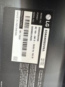بک لایت دیفیوزر تلویزیون ال جی مدل65Nano80VNA