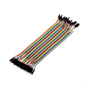 کابل فلت 40 رشته رنگی نری به مادگی flat cable male to female 20cm