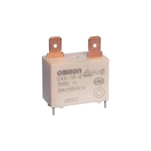 رله سفید 12 ولت 4 پین 20 آمپر مدل G4A-1A-E-12VDC برند امرون Omron