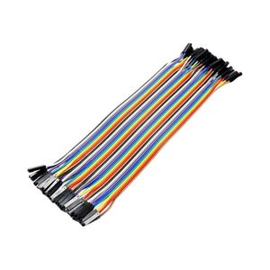 کابل فلت 40 رشته رنگی دوسر مادگی flat cable female to female 20cm