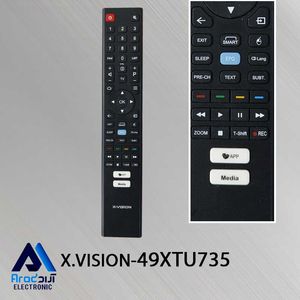 کنترل اصلی  تلویزیون هوشمند ایکس ویژن 49XTU735