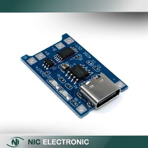 ماژول شارژر باتری لیتیومی 1 آمپر TP4056 Type C دارای محافظ